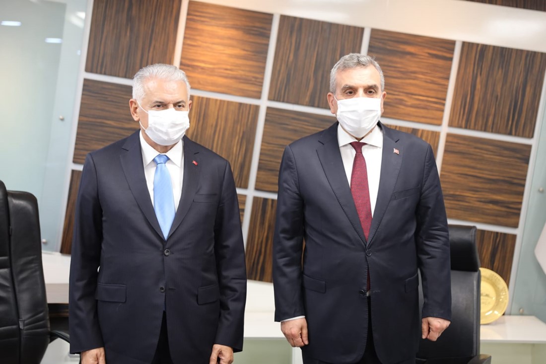 BİNALİ YILDIRIM’DAN BAŞKAN BEYAZGÜL’E ZİYARET