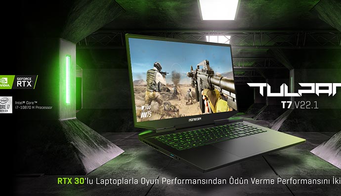 NVIDIA GeForce RTX™30 Serisi Ekran Kartlı Tulpar Notebooklar piyasaya sürüldü
